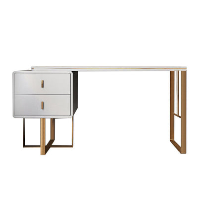 Vicenza Grey  Leather Desk 47.24"D