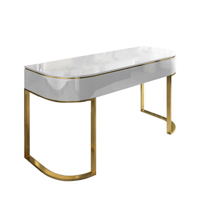 Vicenza White Marble Desk 47.24"D