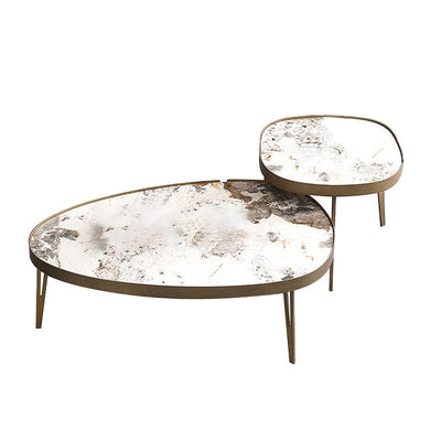 Brescia Slate Coffee Tables 43.31''D+21.65''D