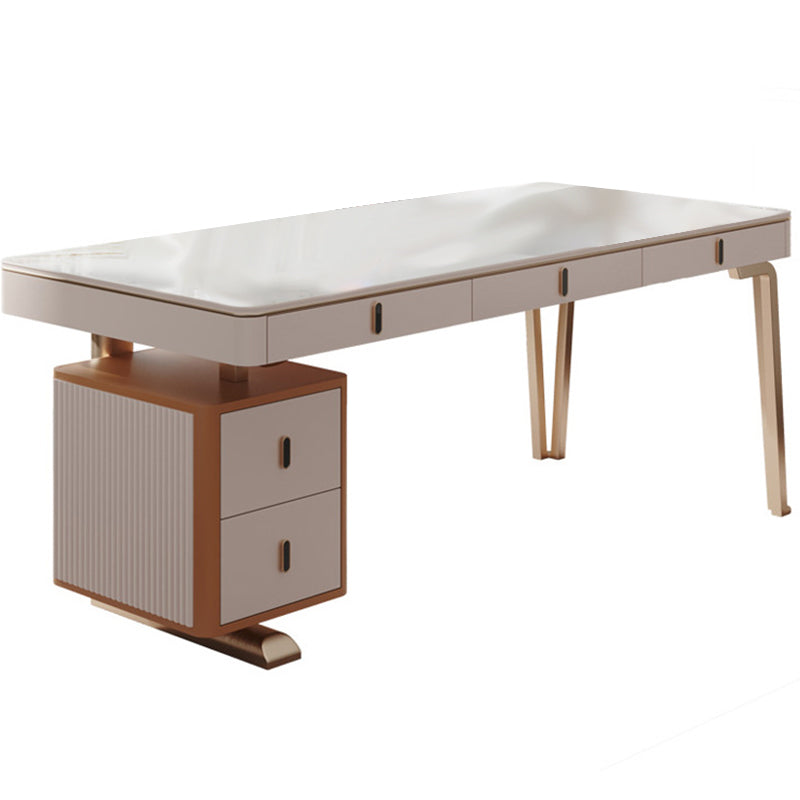 Cefalu White Slate Desk 55.12"D