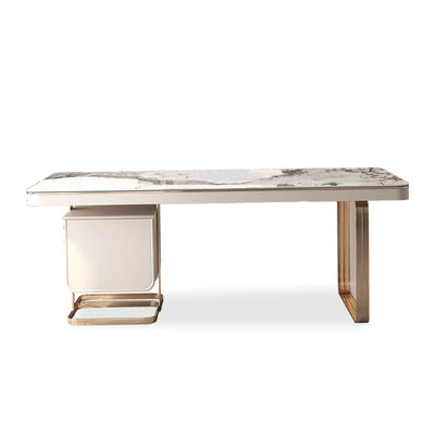 Itri Beige Slate Desk 55.12"D
