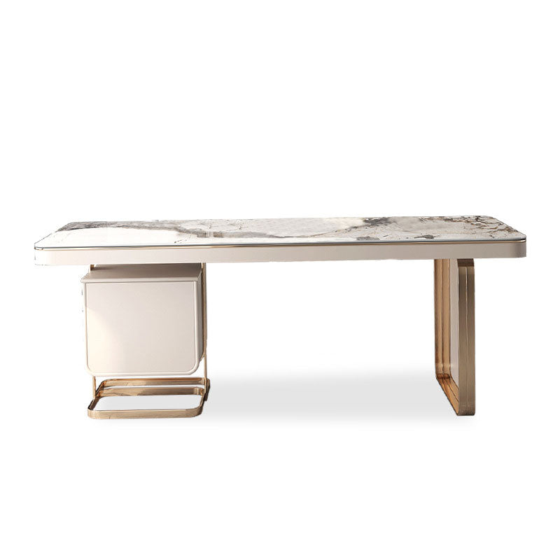 Itri Beige Slate Desk 55.12"D