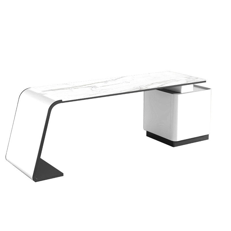 Ivrea White Slate Desk 70.87"D