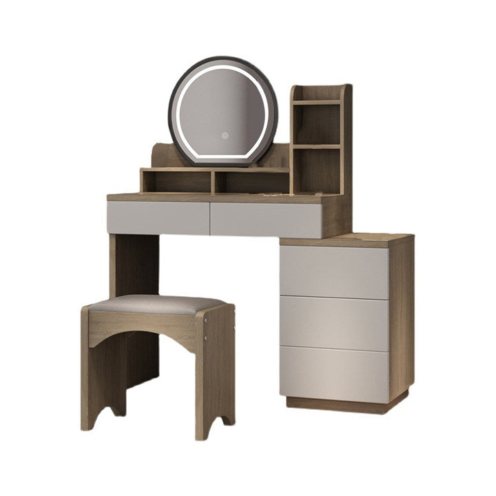 Noto Grey Solid Wood Makeup Vanity 47.24"D