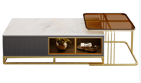 Elba Slate Coffee Table 27.55"D+51.18"D