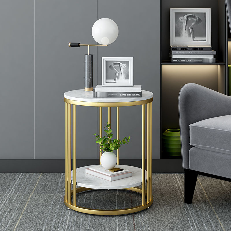 Trieste Marble Side Table 19.69"D