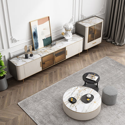 Battipaglia Slate TV Stand 79.92"D