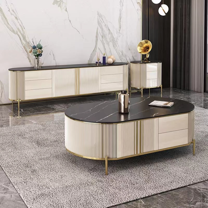 Battipaglia Slate TV Stand 78.74"D