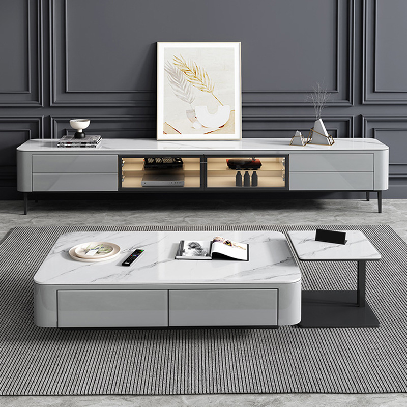 Battipaglia Slate TV Stand 78.74"D