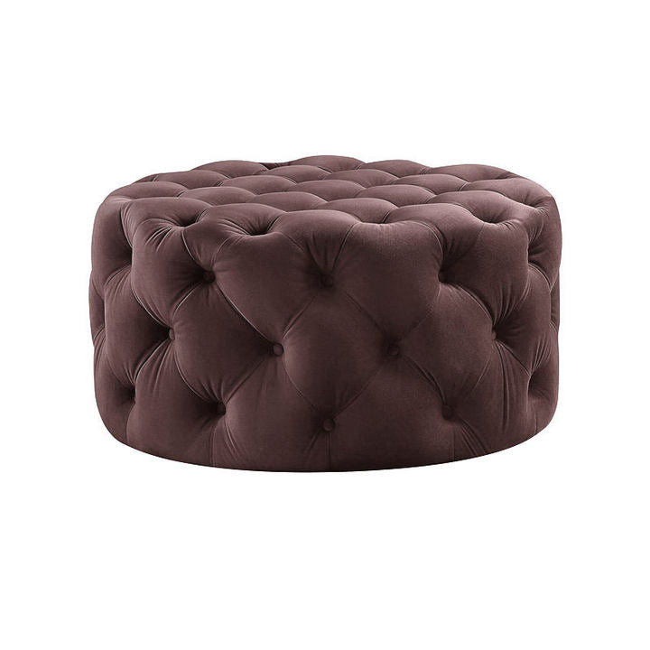 Udine Grey Velvet Ottoman 23.62"D