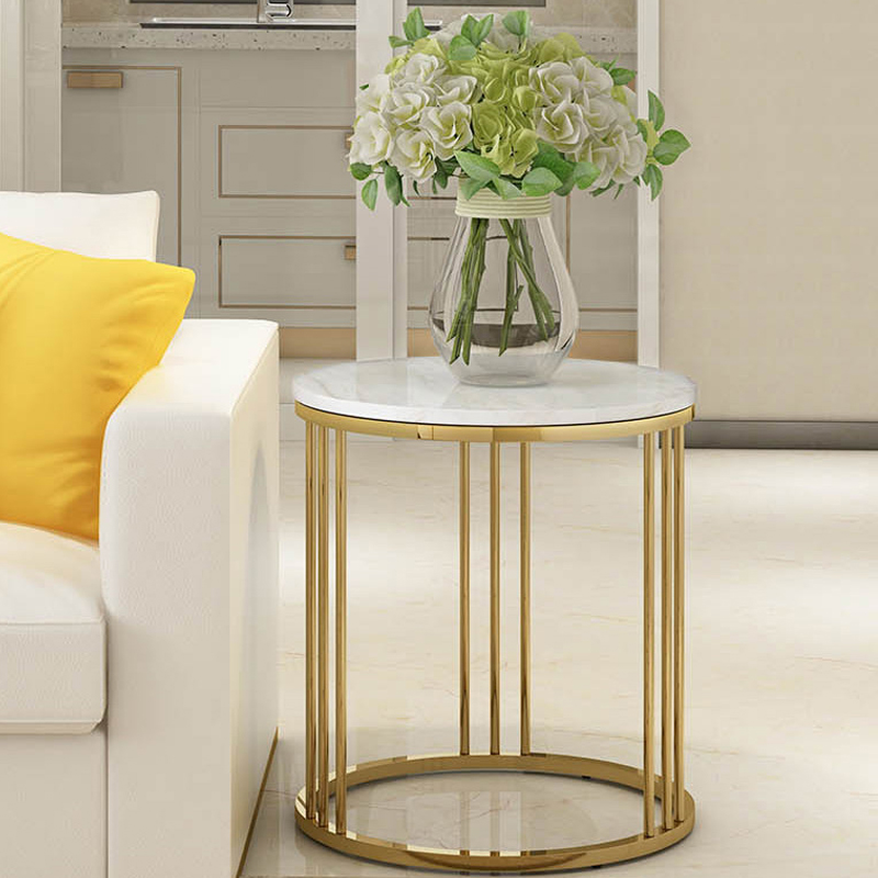 Trieste Marble Side Table 19.69"D
