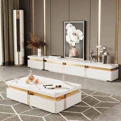 Biella Black Slate TV Stand 86.61"D