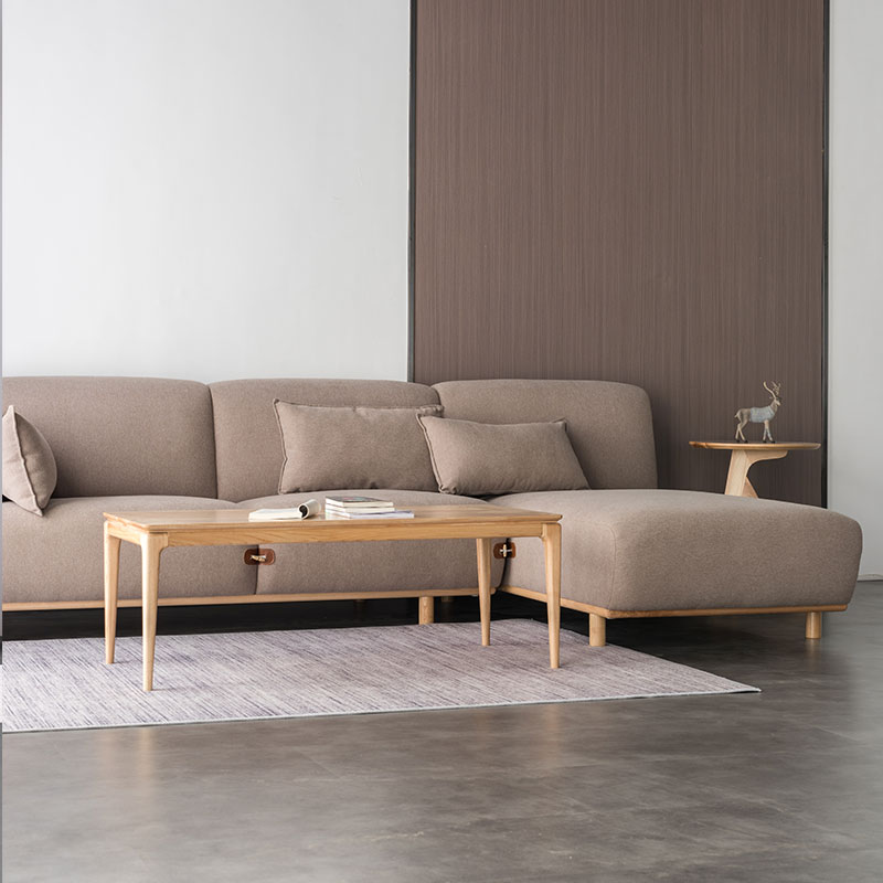 Aosta Light Brown Sofa 85.04"D