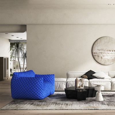 Vibo Valentia Blue Cloth  Lounge Chair 42.52"D