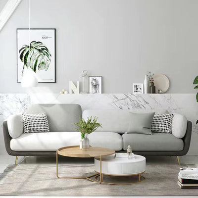 Barletta Modern Leather Sofa 86.61"D