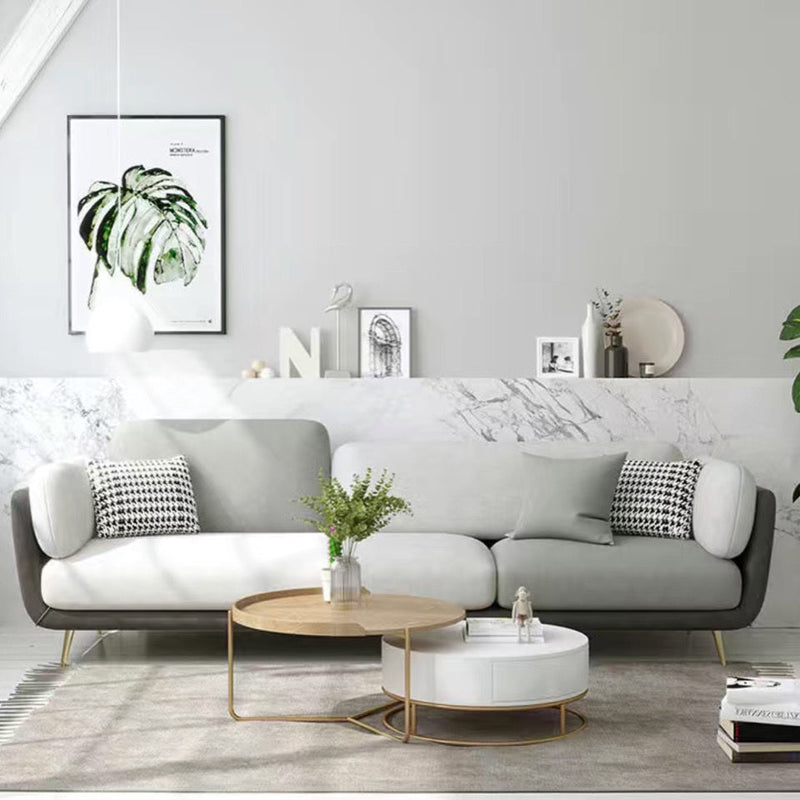 Barletta Modern Leather Sofa 86.61"D