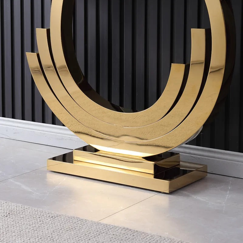  Sarcedo Black Marble Console Table 47.24"D
