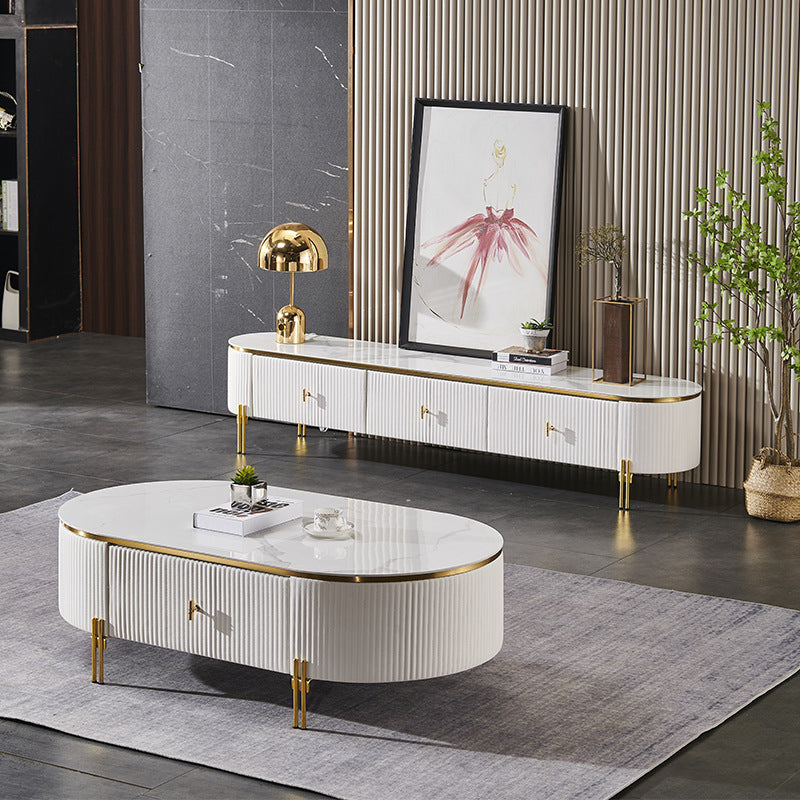 Battipaglia Slate TV Stand 78.74"D