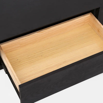 Bologna Black Wood TV Stand 70.86"D/94.48"D