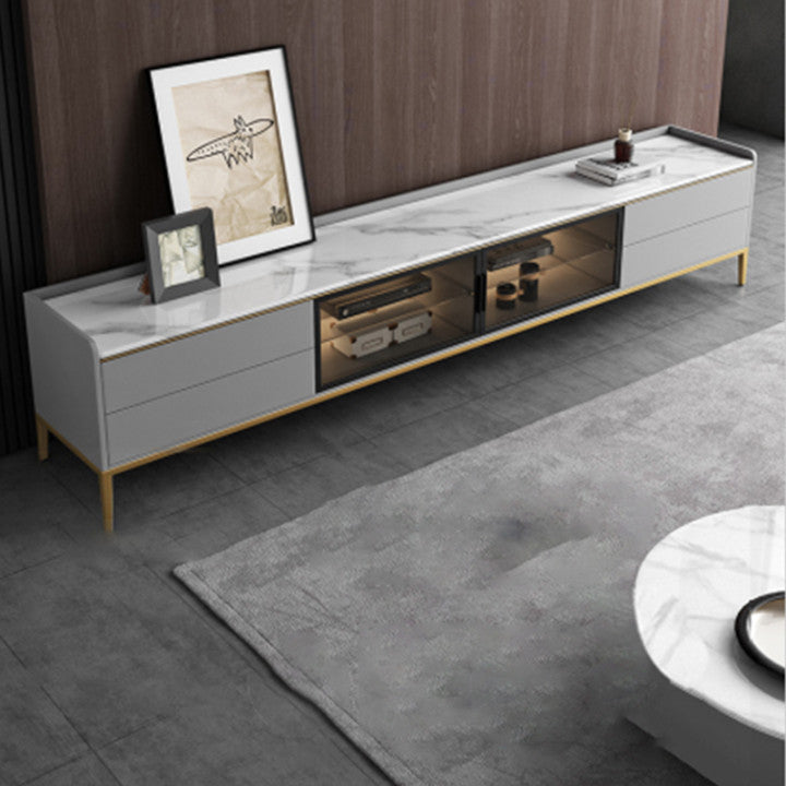 Battipaglia White Slate TV Stand 78.74&