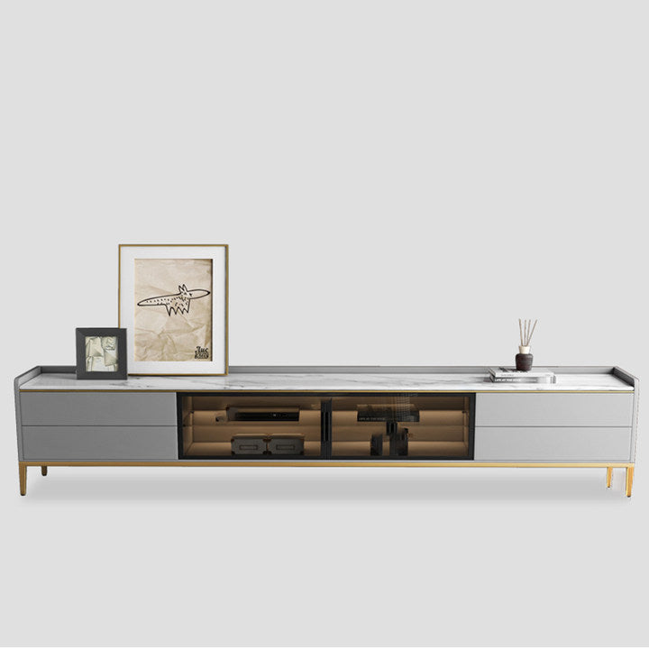 Battipaglia White Slate TV Stand 78.74&