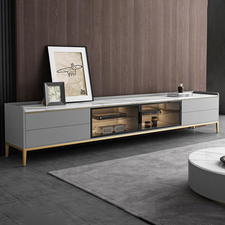 Battipaglia White Slate TV Stand 78.74&
