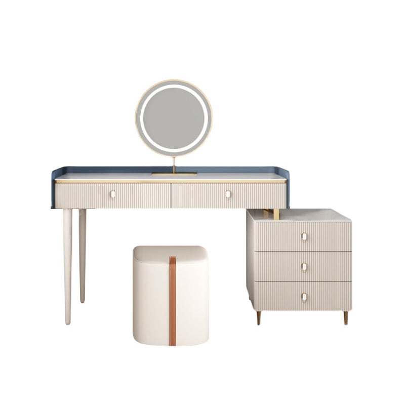 Faenza Rectangular White Marble Dresser 31.49"D
