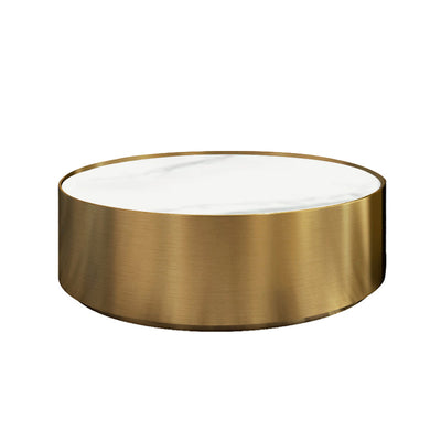 Segrate White and Gold Coffee Table 39.37''D