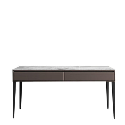 Caltanissett White and Grey Slate Desk 55.12"D
