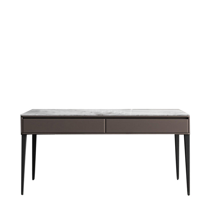 Caltanissett White and Grey Slate Desk 55.12"D
