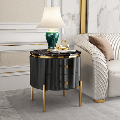 Brescia White MDF Nightstands 20.47''D