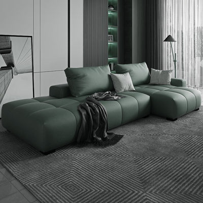 Saronno Grey Technology Cloth Sectional 82.67"D+68.9"D