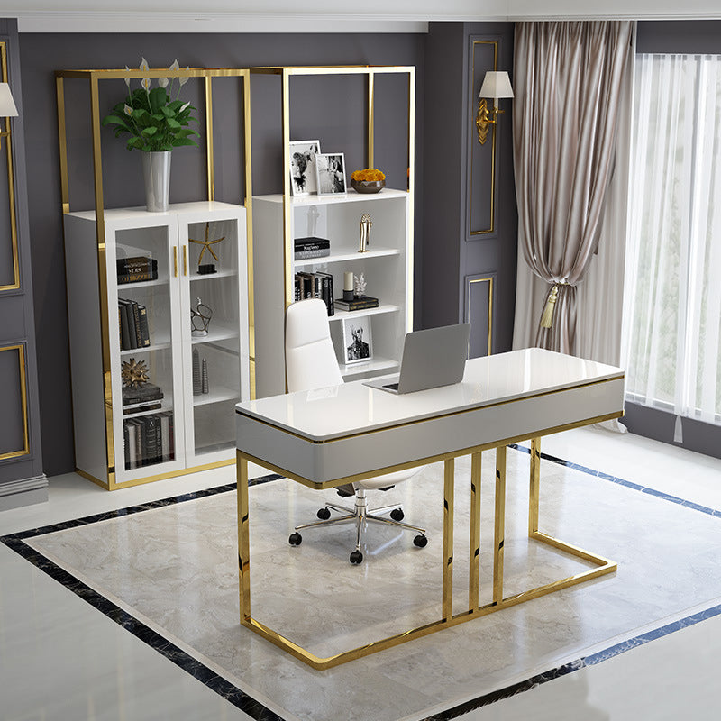 Ivrea White Slate Desk 47.24"D