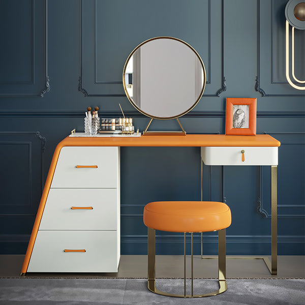 Imperia Orange Leather Makeup Vanities 47.20"D