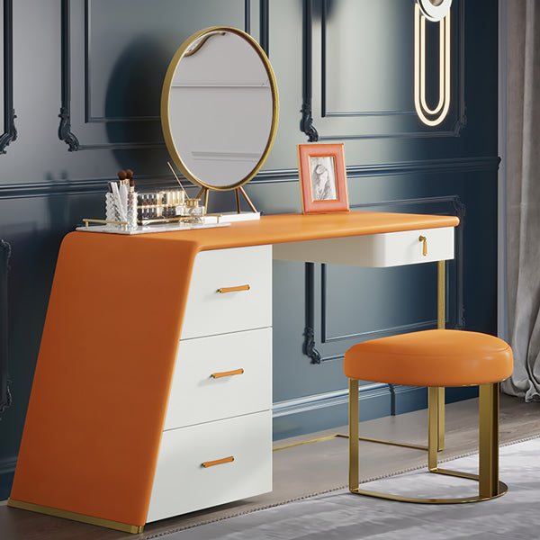 Imperia Orange Leather Makeup Vanities 47.20"D