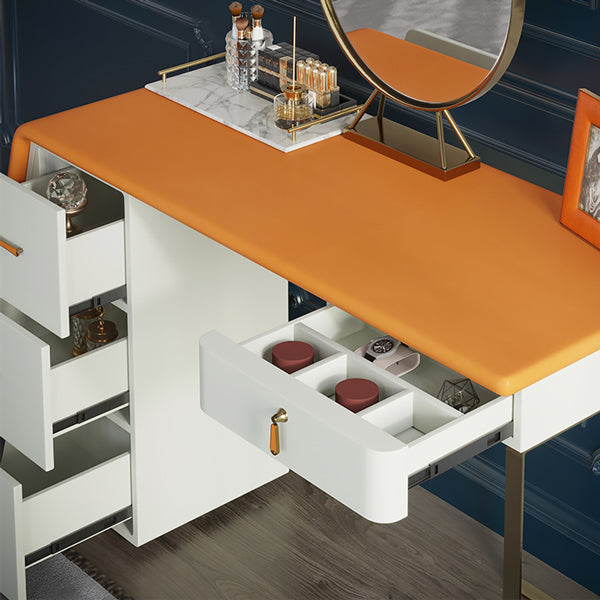 Imperia Orange Leather Makeup Vanities 47.20"D